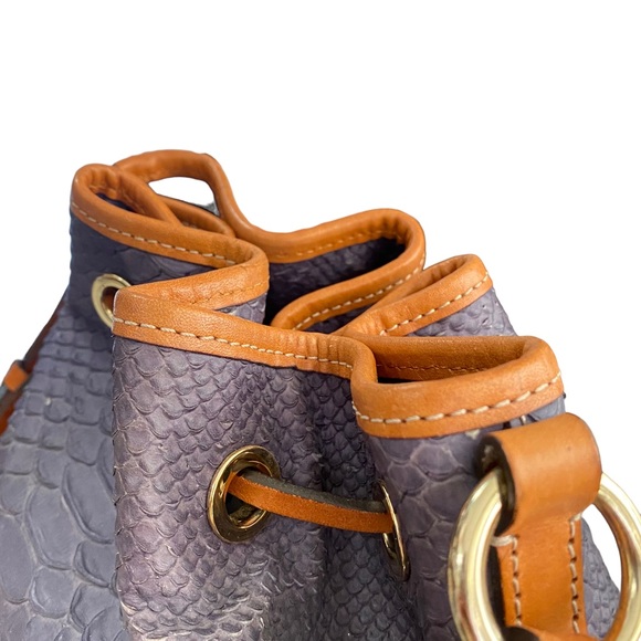 Dooney and Bourke drawstring bucket Snakeskin Texture Shoulder Bag - Picture 13 of 16